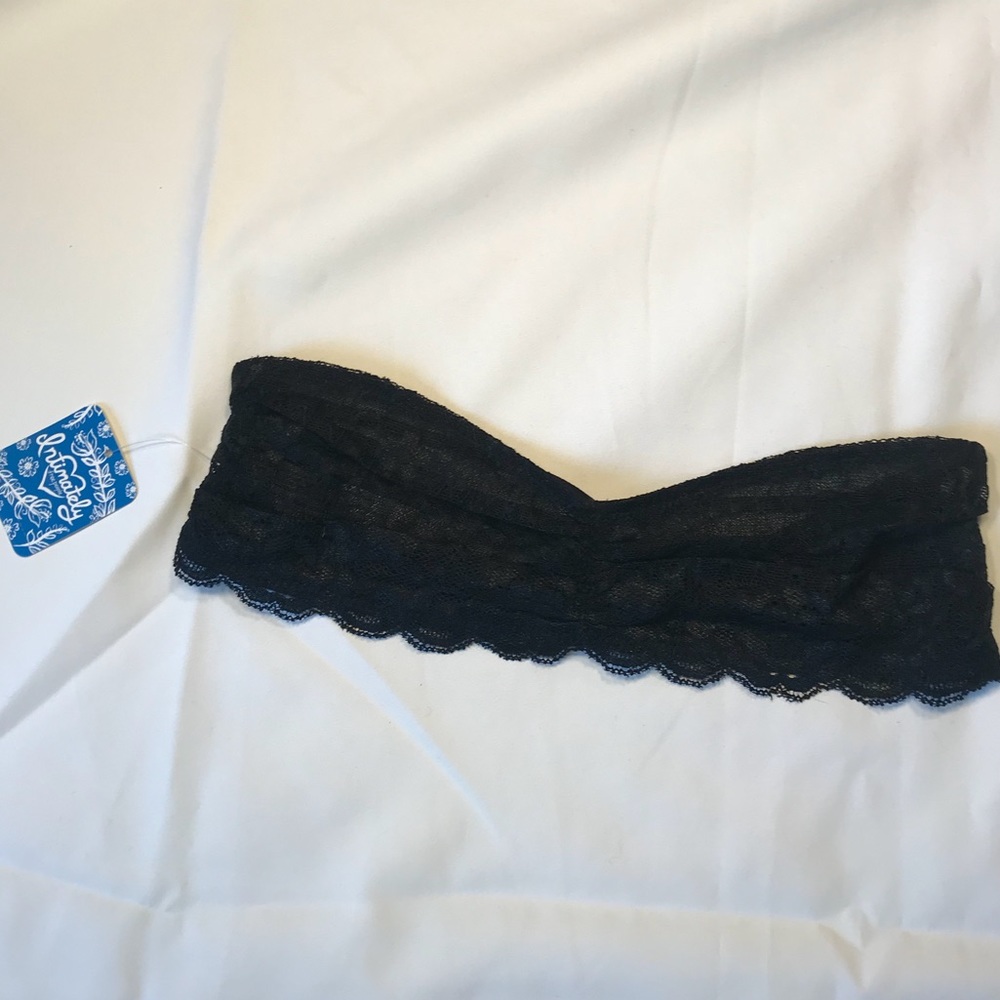 Free people Black size XS  lace bandeau NWT